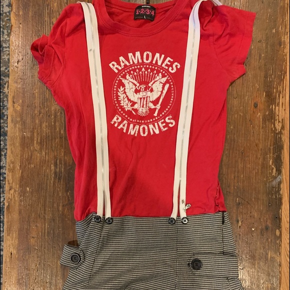Dresses & Skirts - Ramones shirt/skirt combo